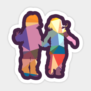 Kids Holding Hands - Kids Bring Color to our Life Sticker